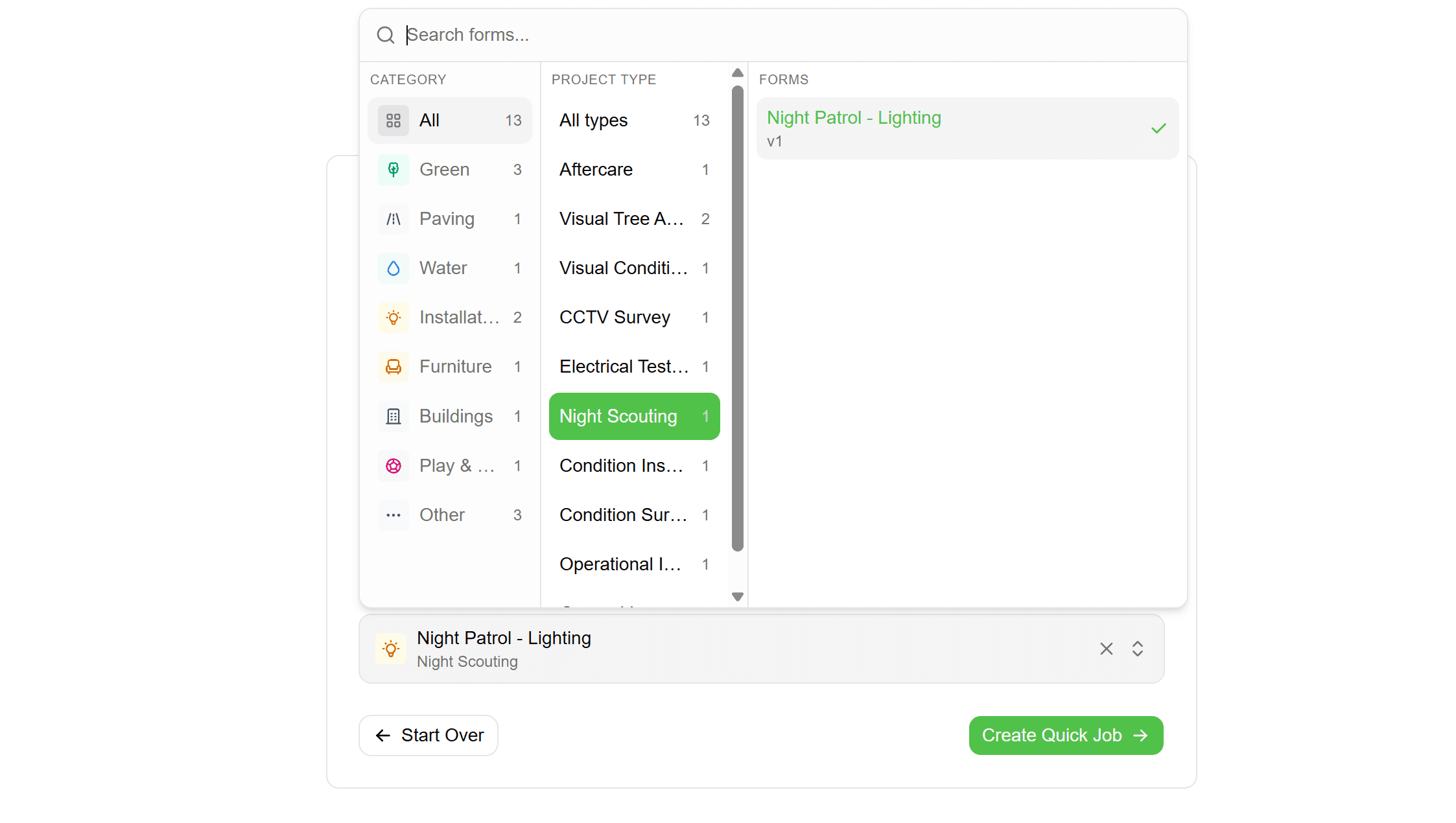 Create Project Instantly