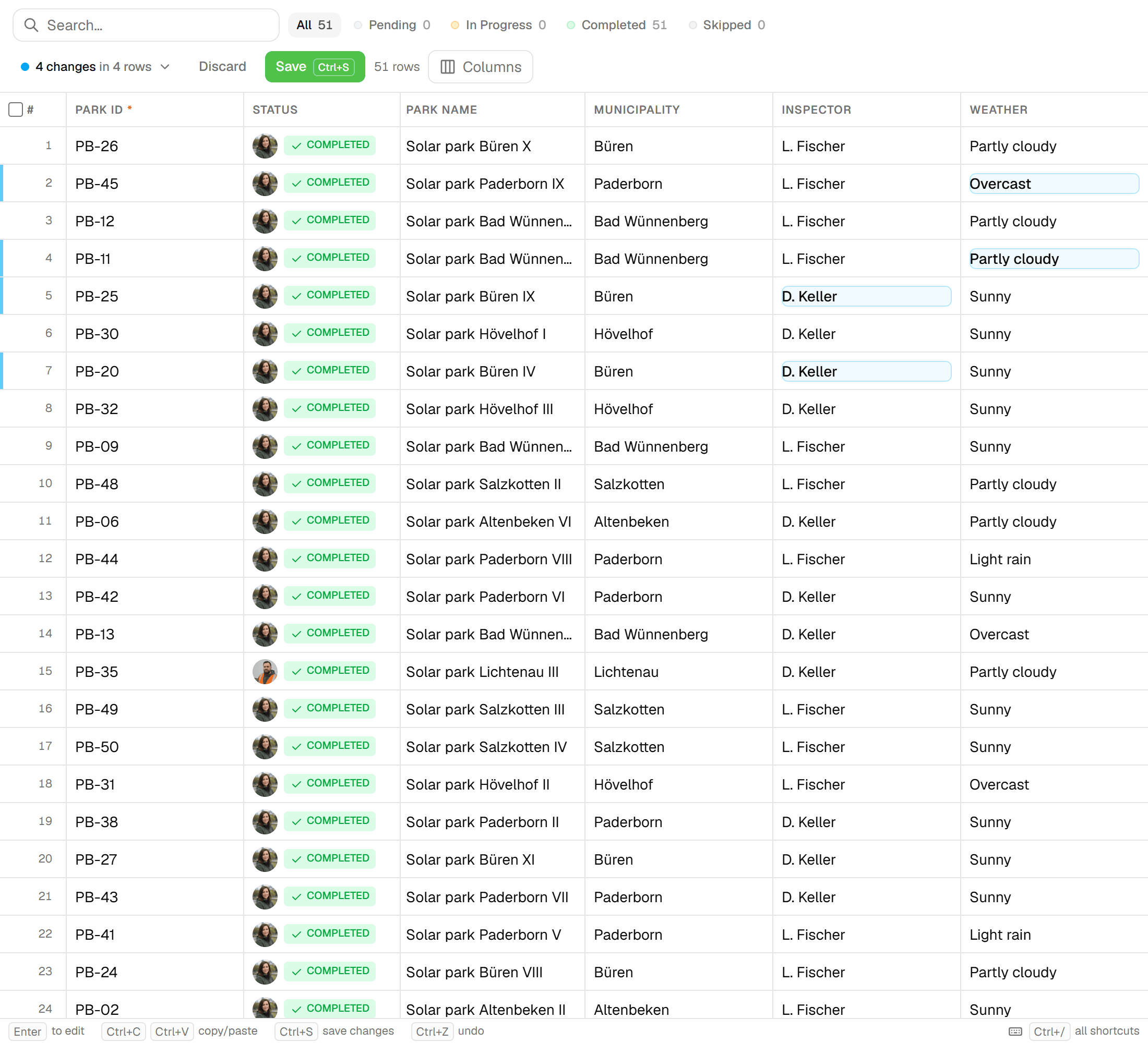 A grid that works like Excel