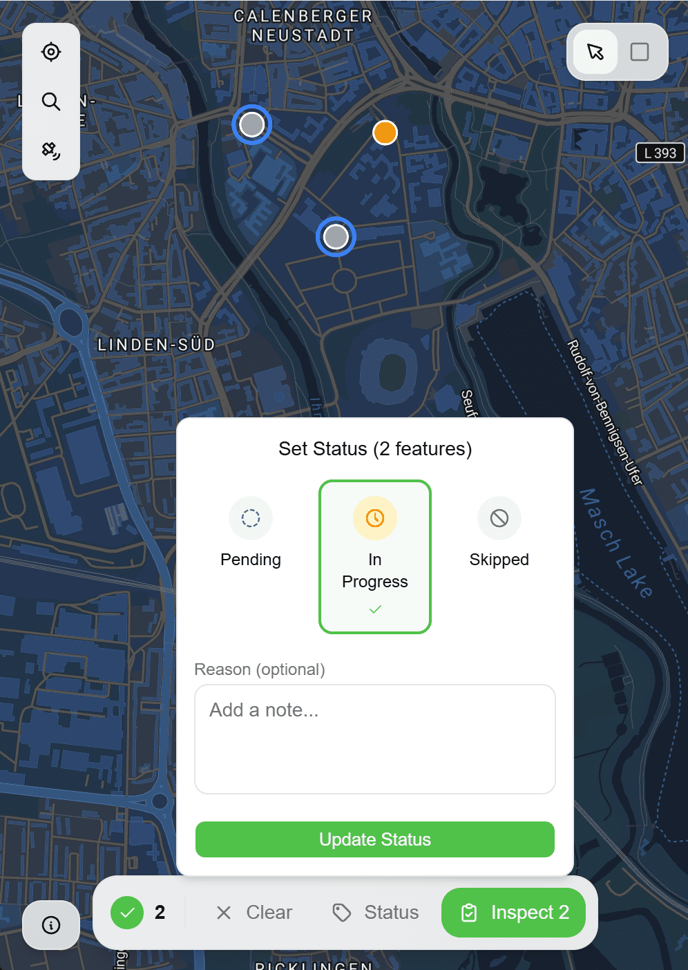 Select Features to Inspect